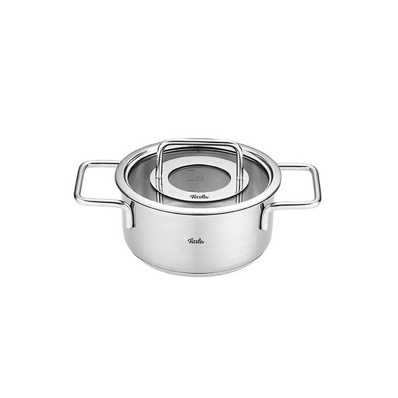 Olla de acero inoxidable con tapa de cristal Pure Fissler