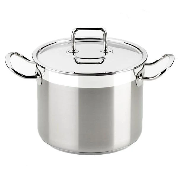 Olla de acero inox de 2,5 a 17 L con tapa inox Bra Profesional