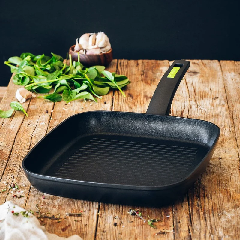 Grill antiadherente con rayas Green Monix