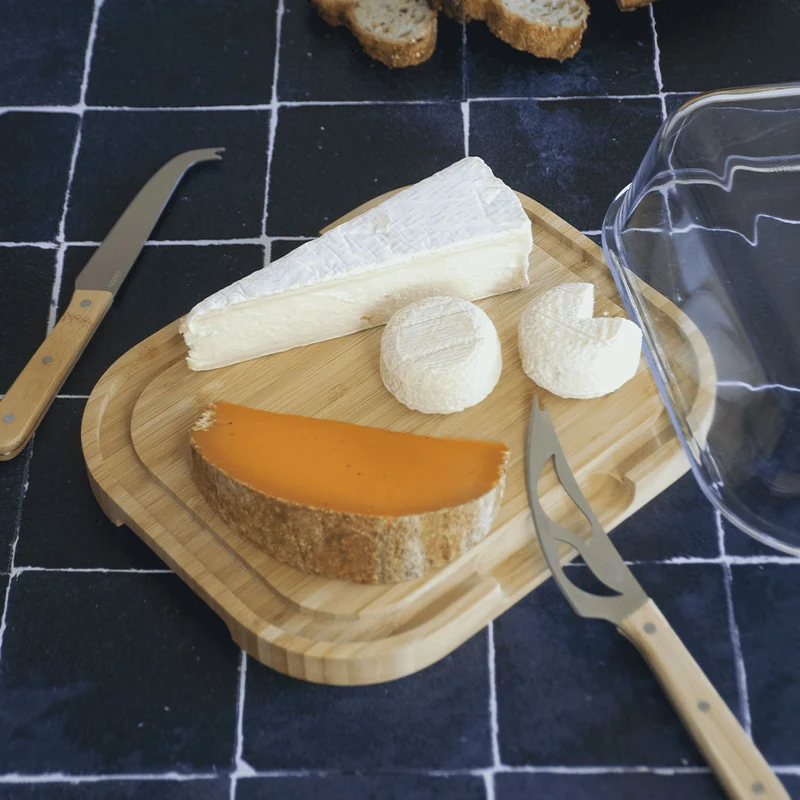 Quesera con tapa de cristal de Pebbly