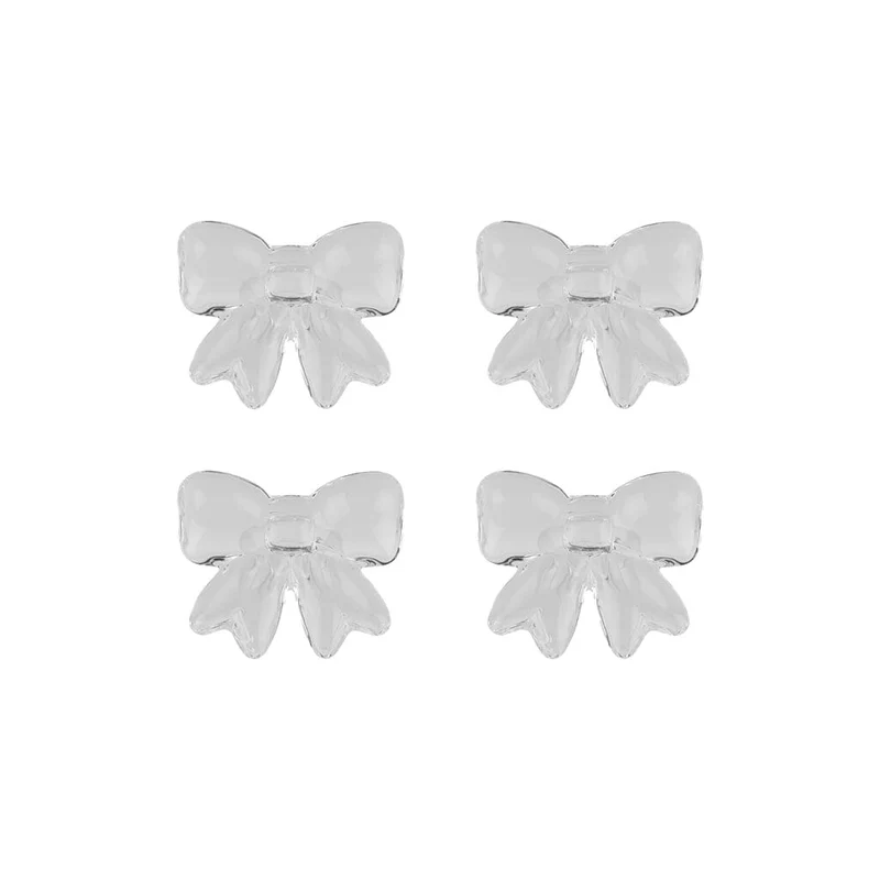 Spoon Club - Servilleteros con lazo - Transparentes - Juego de 4