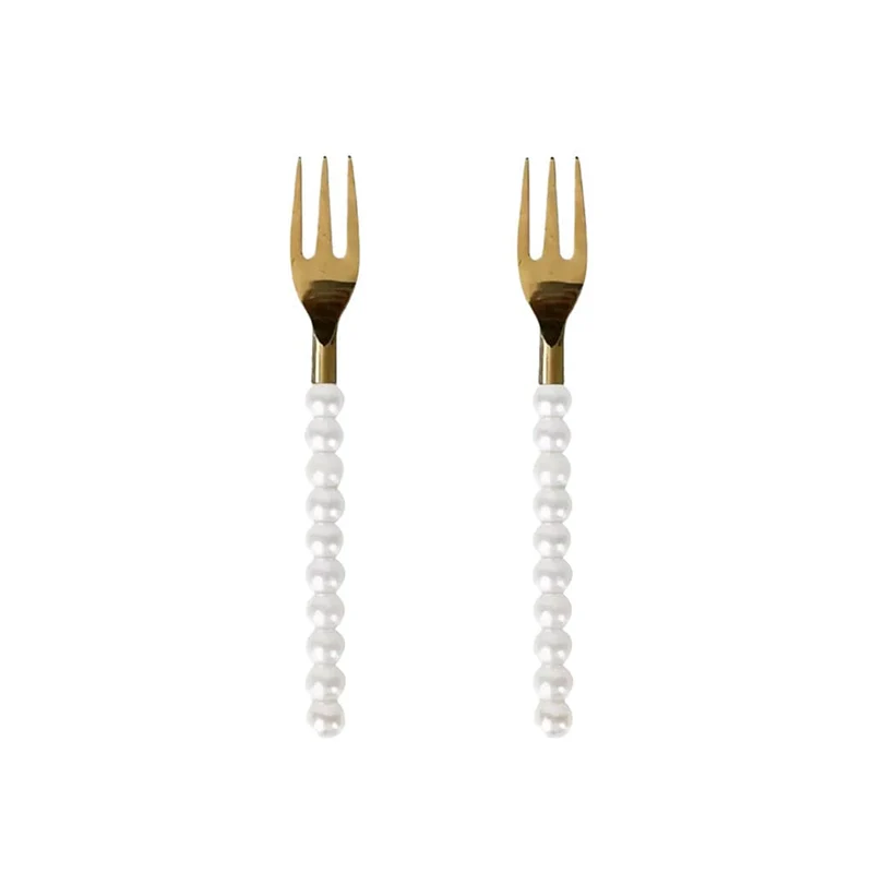 Spoon Club - Tenedores de repostería - Perla - Juego de 2
