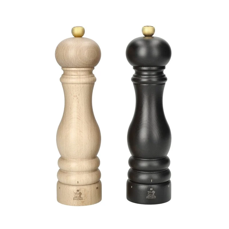 Peugeot - Juego de molinillos de pimienta y sal París 22 cm Chocolate y Natural