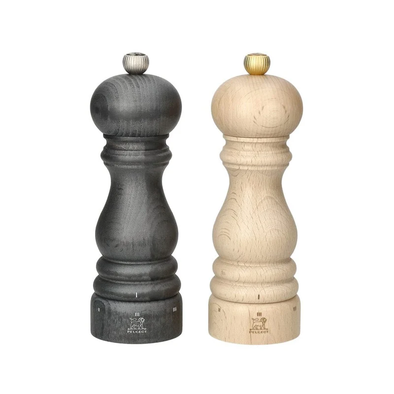 Peugeot - Juego de molinillos de pimienta y sal París de 18 cm, grafito y natural