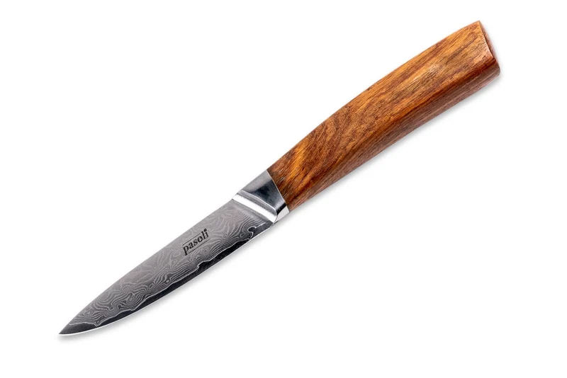 Cuchillo para verduras pasoli Damasco de 9 cm - acero de Damasco de alta calidad con núcleo VG10
