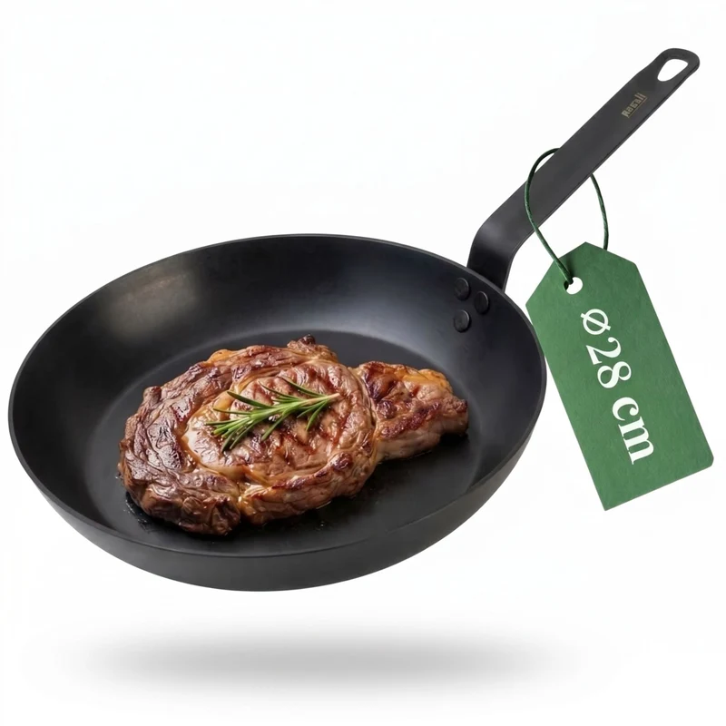 Sartén pasoli 28cm - sartén de acero al carbono para todo tipo de estufas