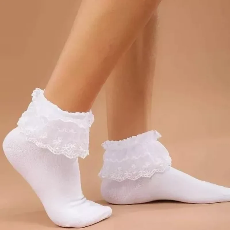 Pack 2 Calcetines con Blondas para Niñas