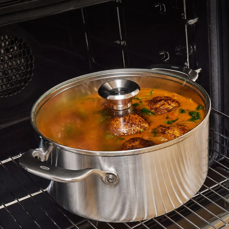 Cacerola con tapa 3PLY de acero inoxidable Mira OXO