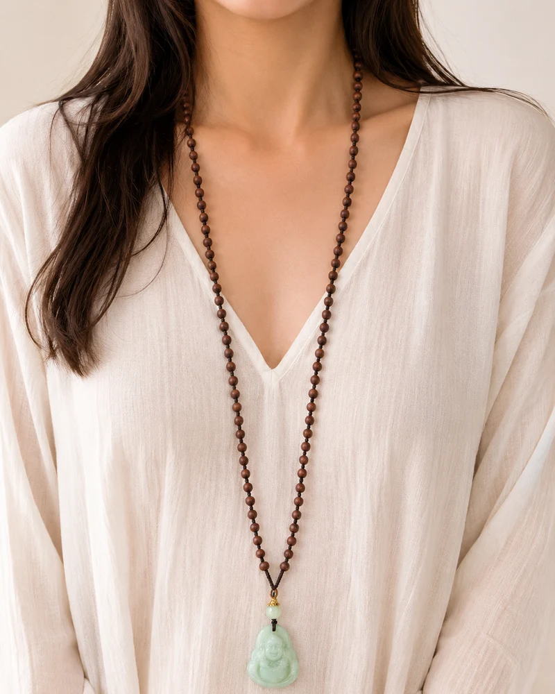 Japa Mala de Jade Verde