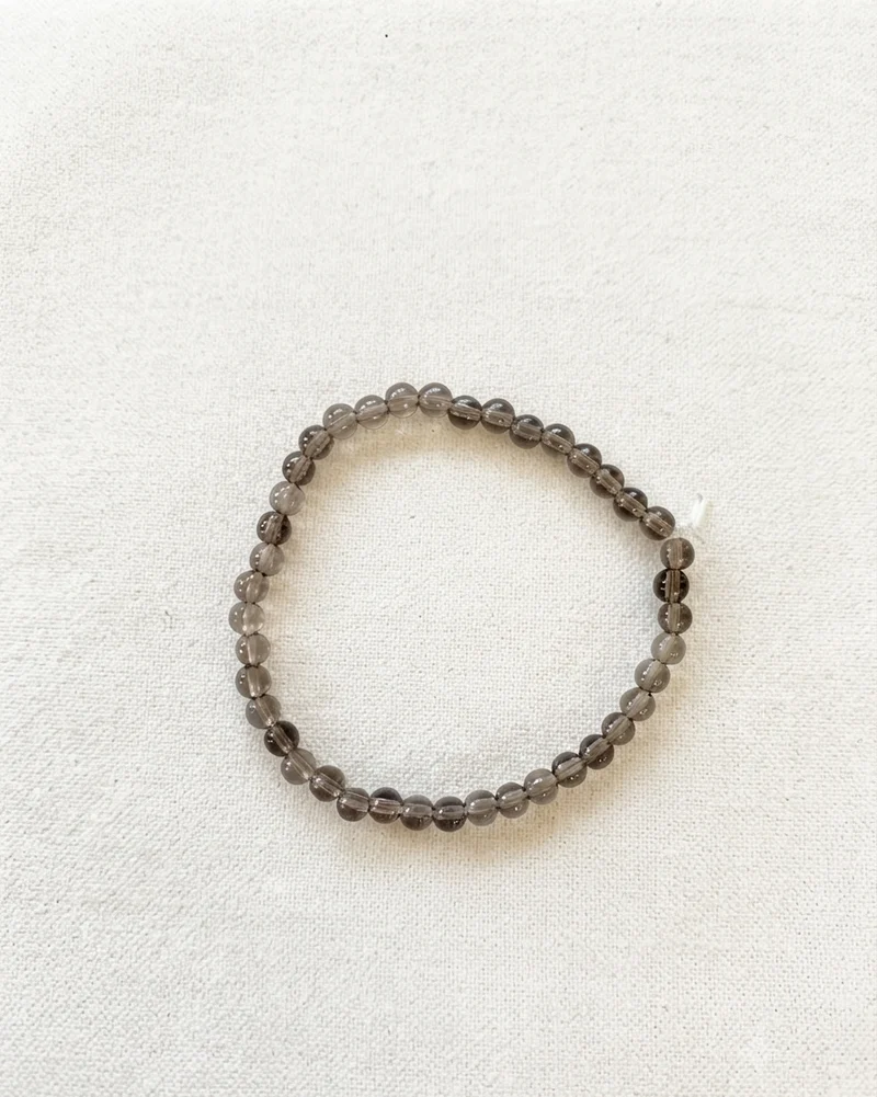 Pulsera de bolas de Cuarzo Ahumado