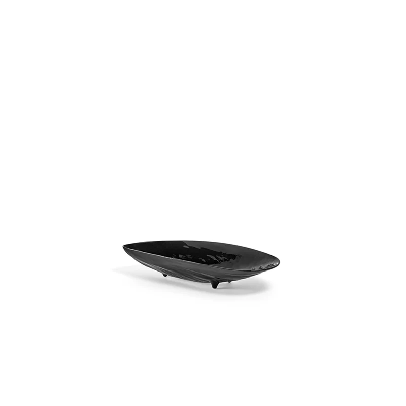 Cuenco forma mejillón en porcelana negra Marcel Medium
