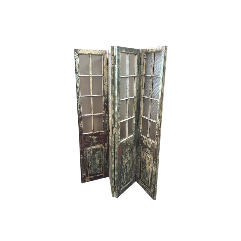 Biombo de puertas recicladas estilo vintage - Indian Treasures