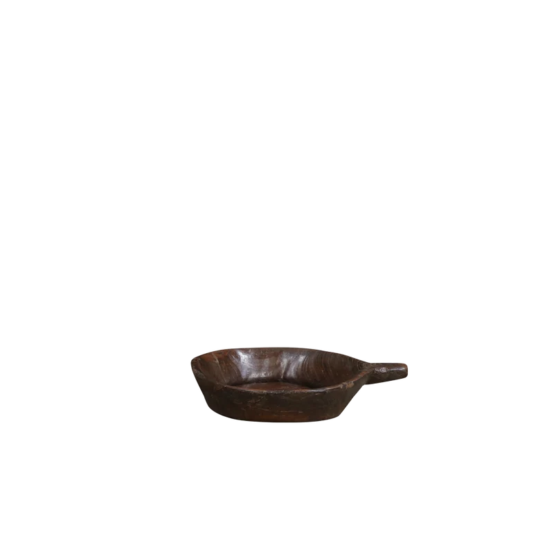 Cuenco tallado de madera teca 40x40x10cm - Indian Treasures