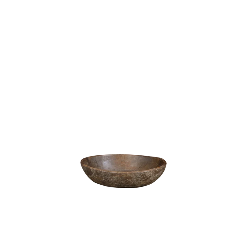 Bowl artesanal de madera tallada 65x65x16cm - Indian Treasures