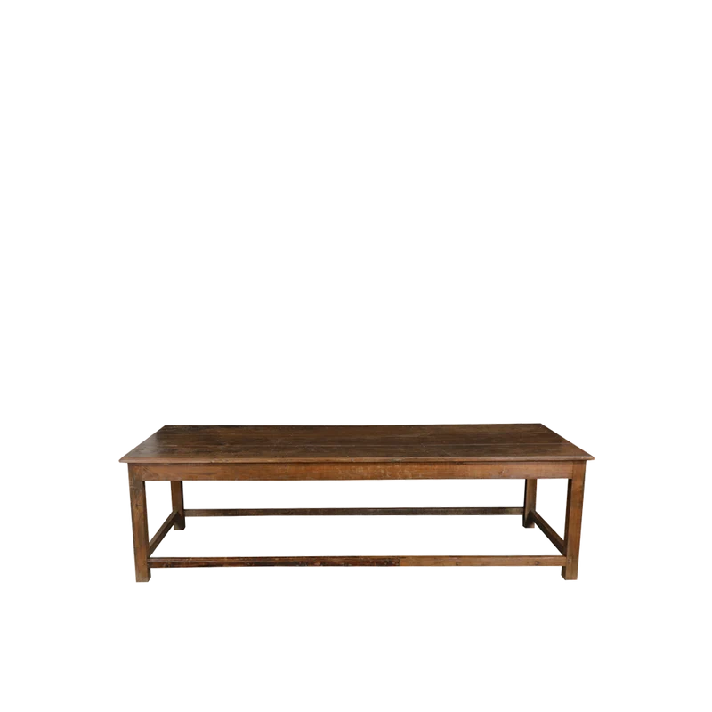 Mesa de centro alta en madera 220x90x62cm - Indian Treasures