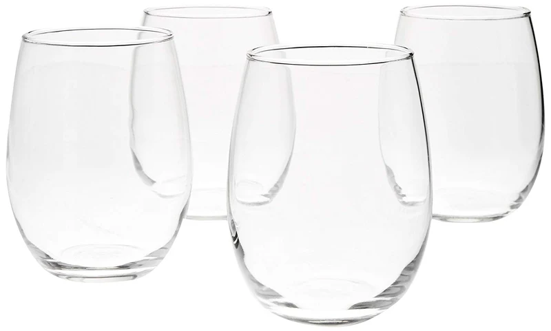 AmazonBasics - Copas de vino multiusos - 561 ml, Set de 4