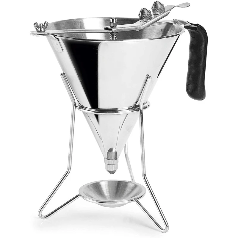 Dosificador de Salsas Lacor 2L - Acero Inoxidable con 3 Boquillas