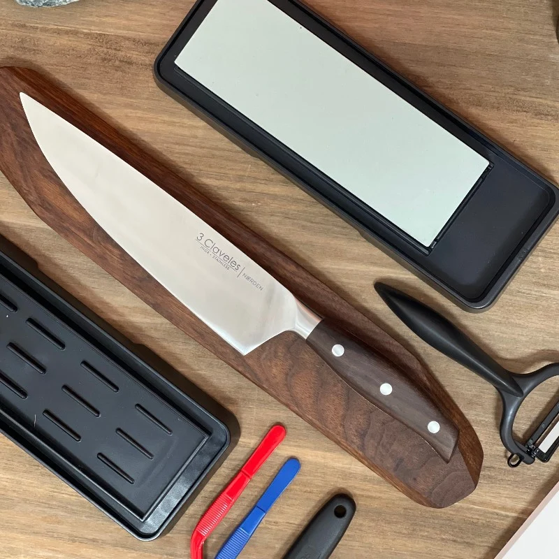 Cuchillo Chef 3 Claveles Norden 20 cm – Mango Roble y Acero Inoxidable