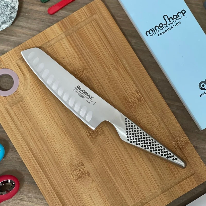 Cuchillo de Vegetales Alveolado Global GS-91 | Hoja 14 cm | Serie GS
