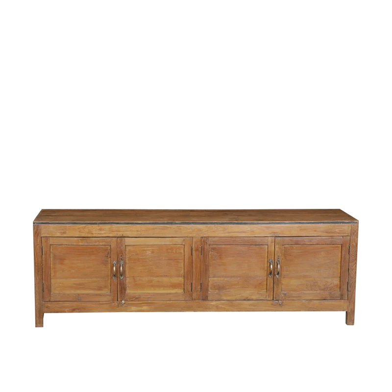 Aparador bajo de madera maciza 179x41x61cm - Indian Treasures