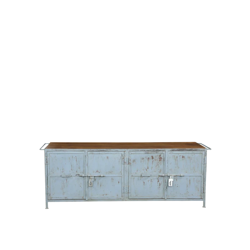 Aparador industrial de hierro 194x54x70cm - Indian Treasures