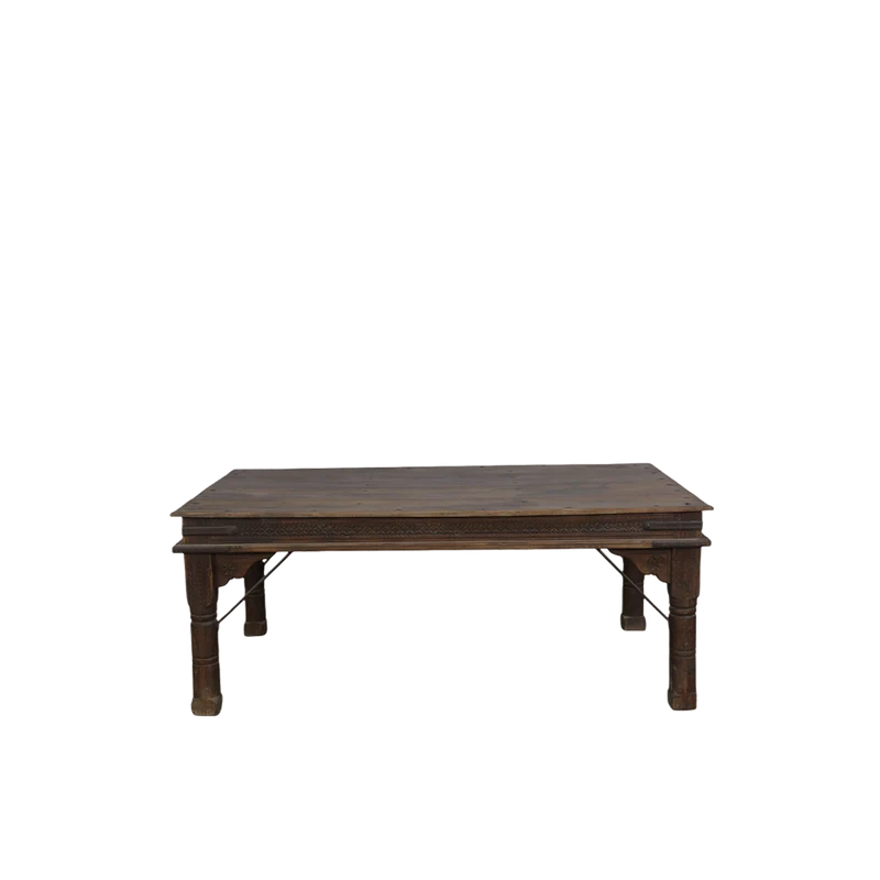 Mesa de comedor estilo colonial madera 181x106x76cm - Indian Treasures