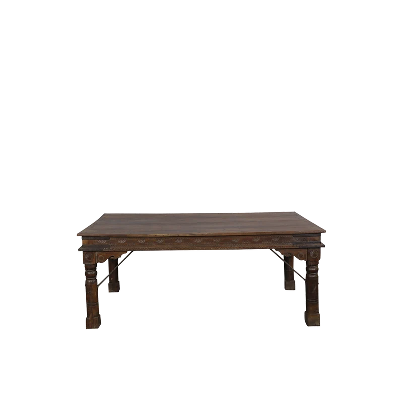 Mesa de comedor madera estilo indio 182x104x79cm - Indian Treasures