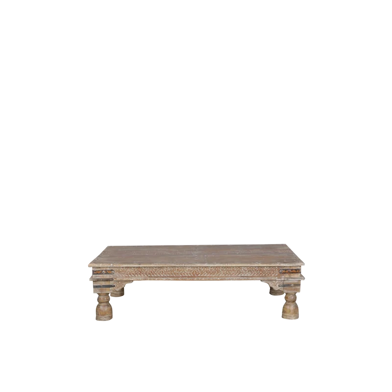 Mesa de centro de madera estilo indio 172x92x48cm - Indian Treasures