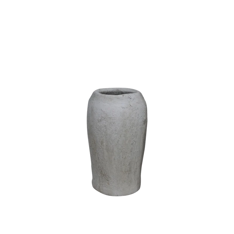 Macetero de cerámica gris - Indian Treasures