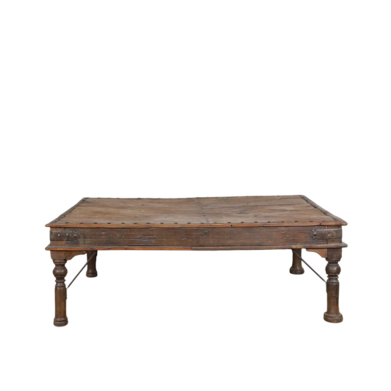 Mesa de comedor artesanal de madera 200x135x75cm - Indian Treasures