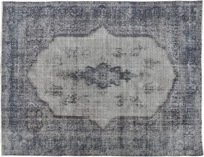Alfombra vintage persa azul gris 390x299cm