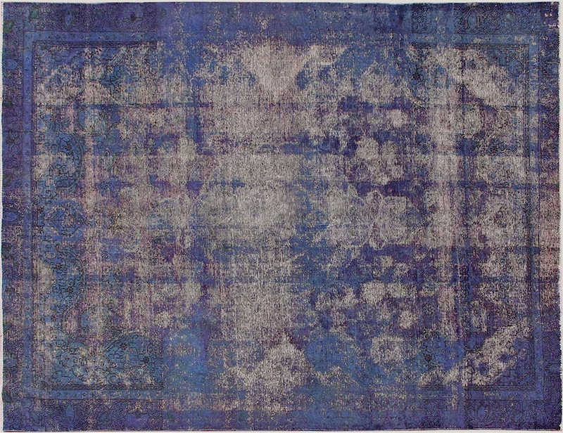 Alfombra vintage persa azul oscuro 352x260cm