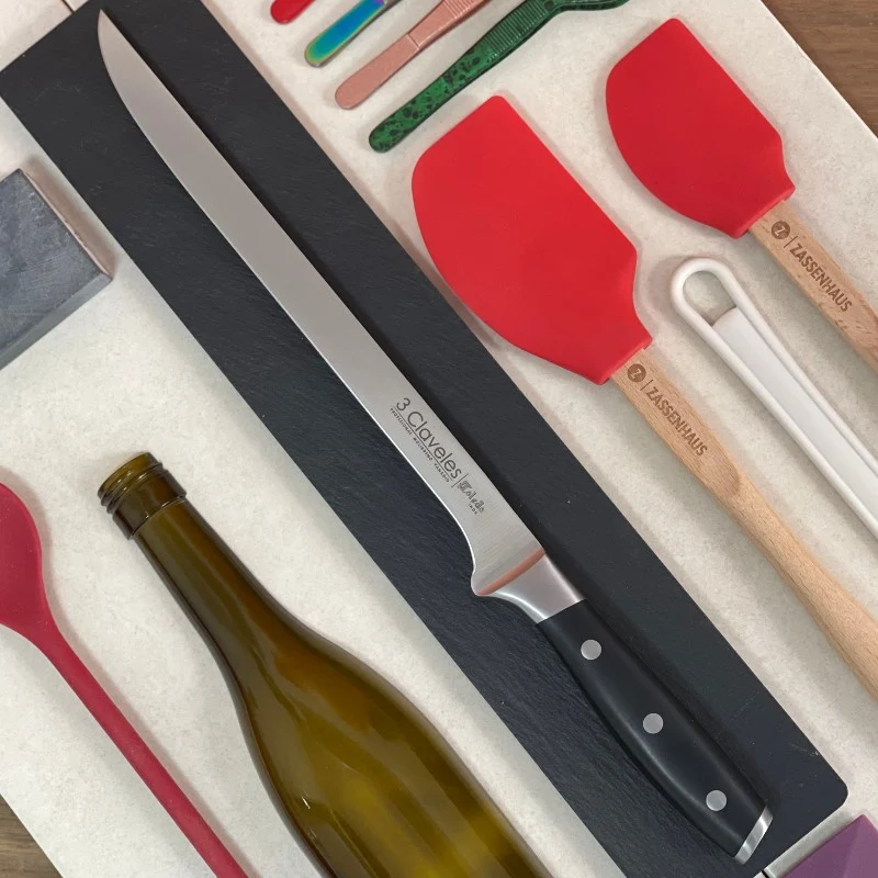 Cuchillo jamonero 25 cms 3 claveles