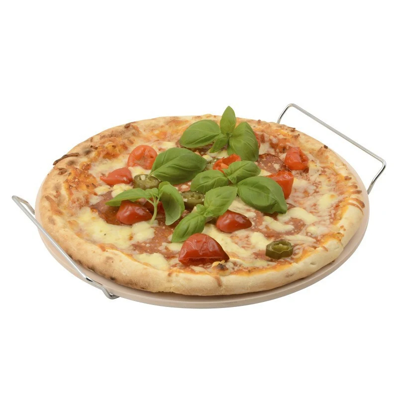 Piedra para Pizza con Soporte 33cm - Cerámica Refractaria 500°C