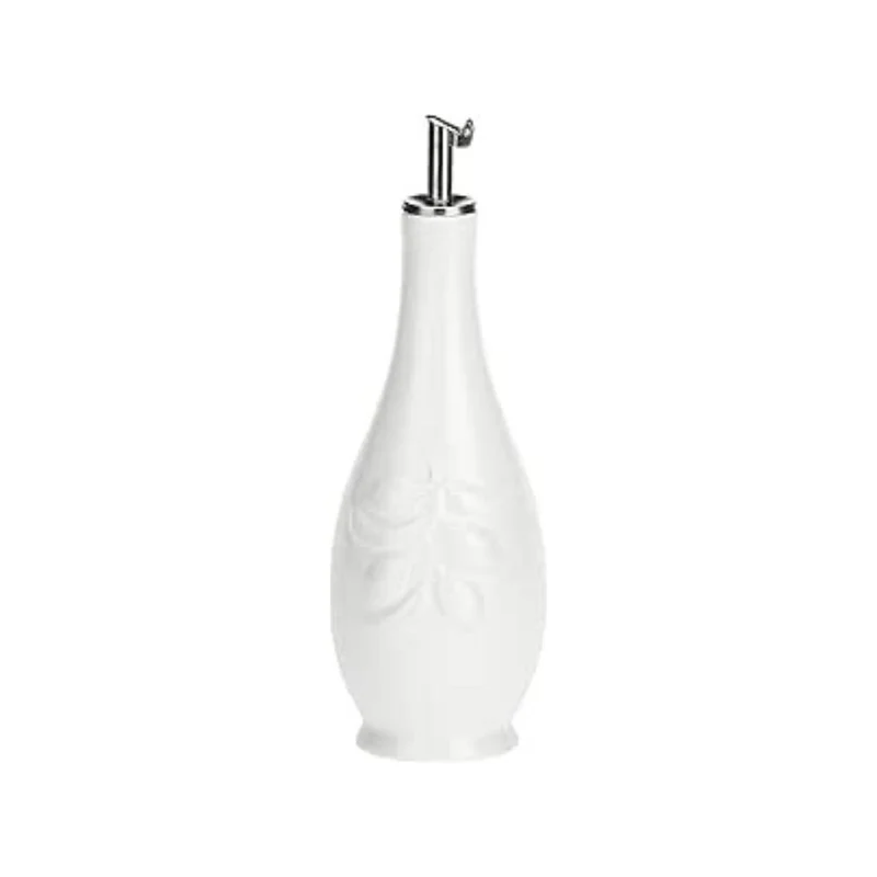 Aceitera y vinagrera ovalada de porcelana Menage La Porcellana Bianca
