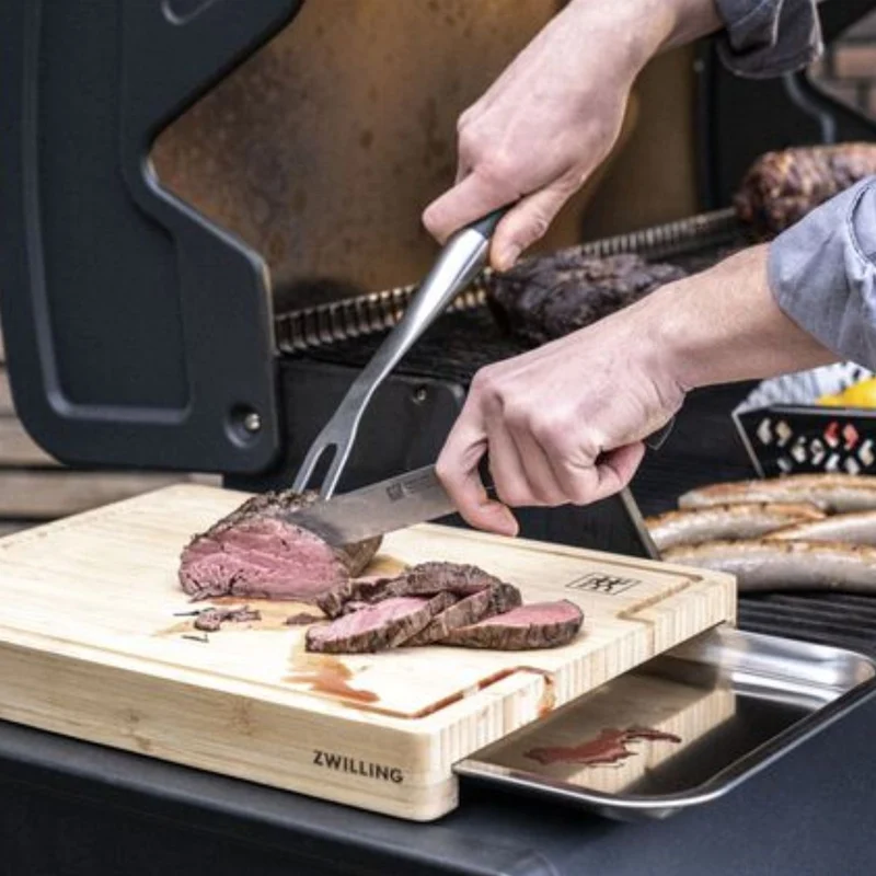 Tabla para cortar de bambú con bandeja de goteo de inox Zwilling
