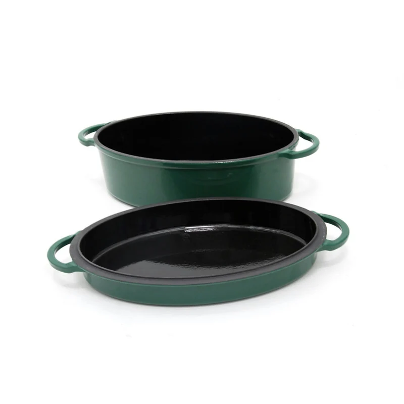 Big Green Egg Green Dutch Oven Oval