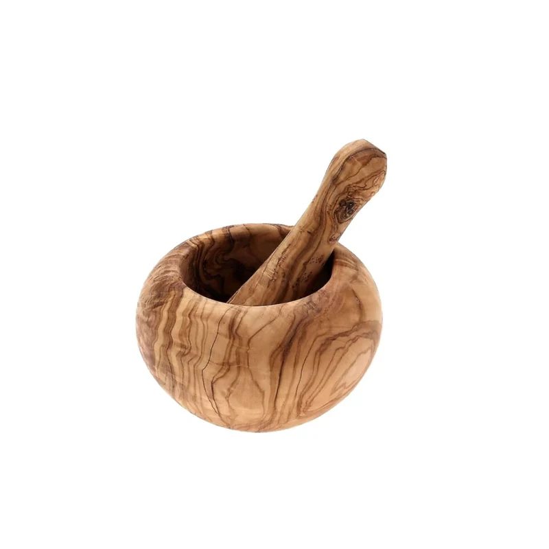 Olive Wood Mortar & Pestle | 12cm