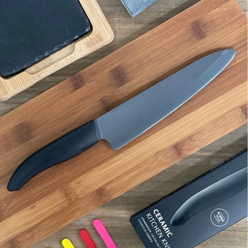 Cuchillo de ceramica kyocera 18 cms hoja negra