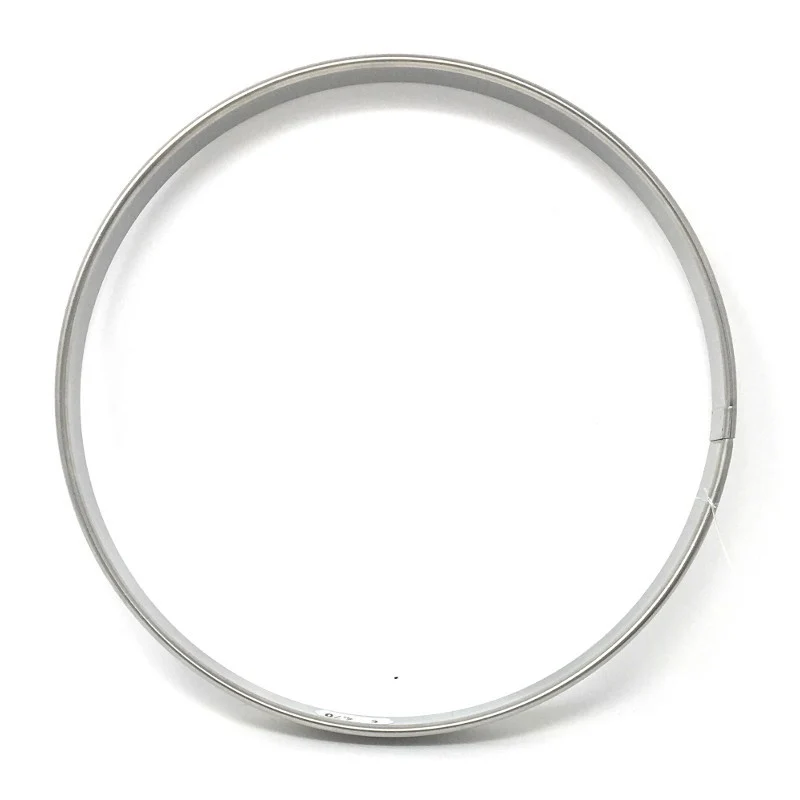 Aro para Tartas 22 cm Acero Inoxidable - Altura 2 cm con Borde De Buyer