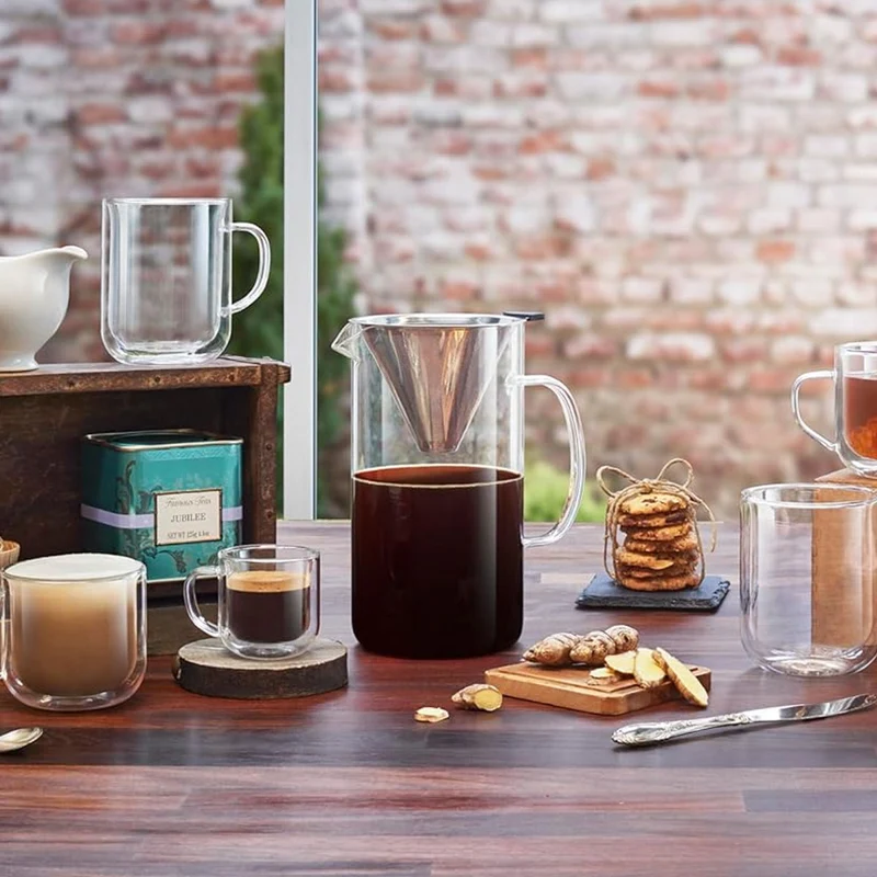 Cafetera térmica de vidrio con filtro Luigi Bormioli