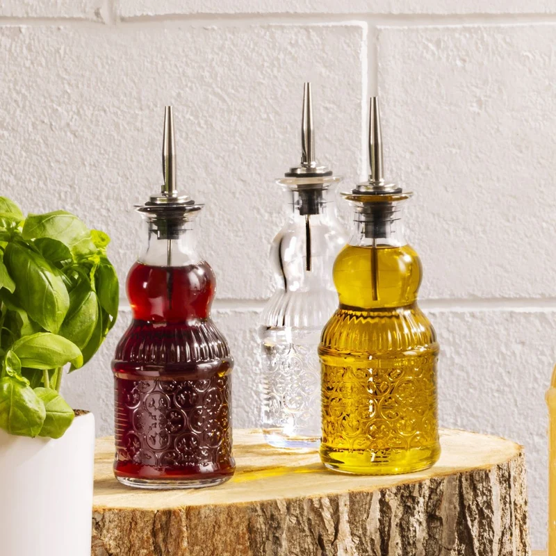 Aceitera y vinagrera de cristal Heritage Bormioli Rocco