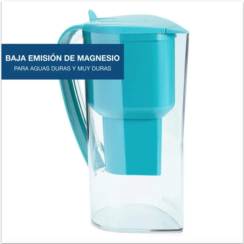 Jarra de agua filtradora y purificadora baja emisión de magnesio 1,4 Lts con 1 filtro