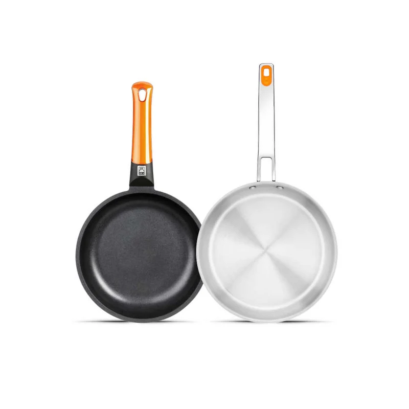 Set de sartén Efficient Orange y sartén Efficient Inox 20-24 cm