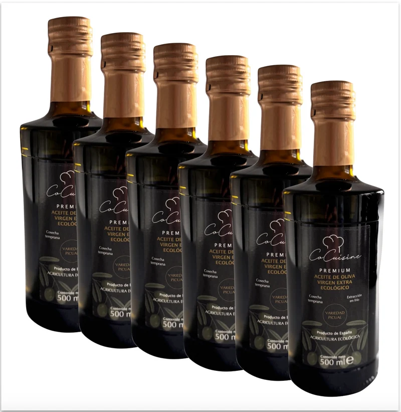 PACK 6 BOTELLAS DE ACEITE DE OLIVA VIRGEN EXTRA ECOLÓGICO - COCUISINE 25%DTO