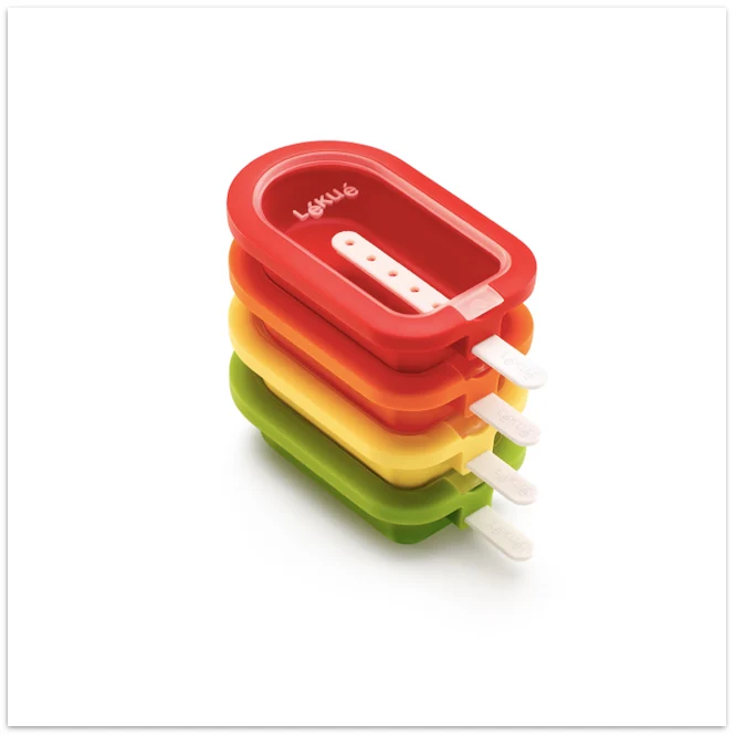 Pack 4 Moldes Helado Polo grande Silicona - Lékué
