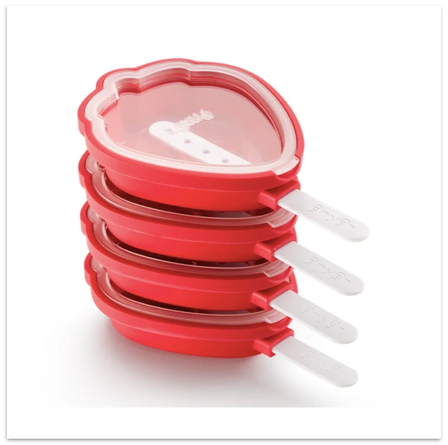 Pack 4 Moldes Helado Fresa Silicona - Lékué
