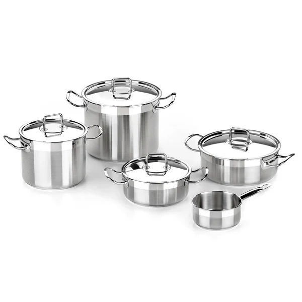 Batería de cocina 9 piezas acero inoxidable sin antiadherente Profesional