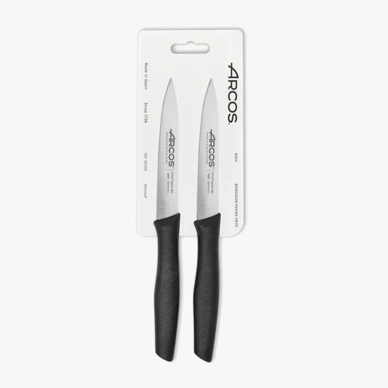 Juego cuchillos mondadores color negro 2 pzas serie nova