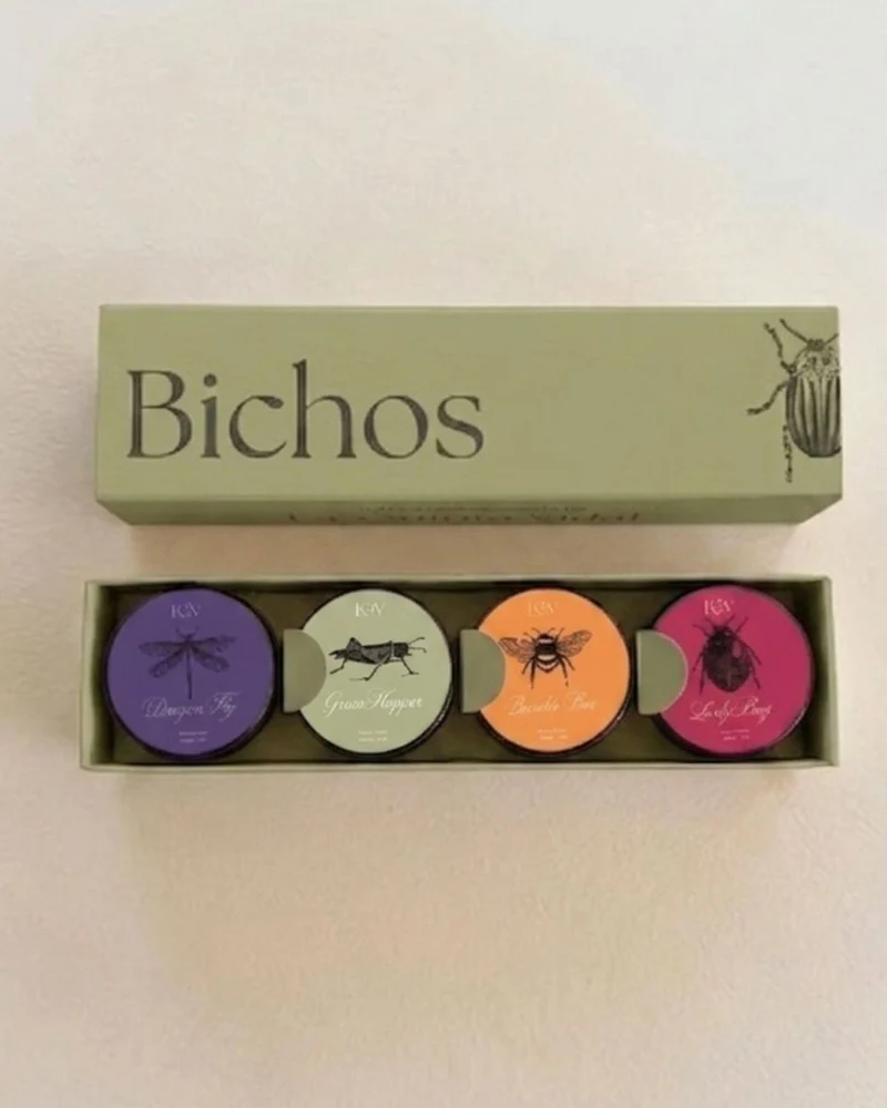 Bichos: pack de velas de soja en lata